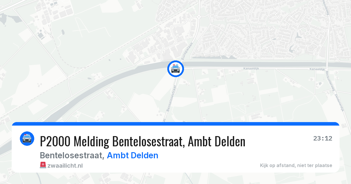 P2000 Melding Bentelosestraat, Ambt Delden — 3 jul 2026