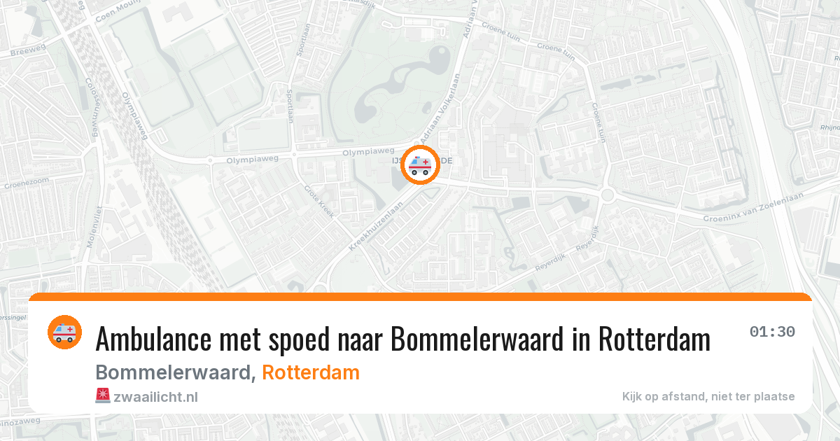 Ambulance met spoed naar Bommelerwaard in Rotterdam — 21 mei 2026