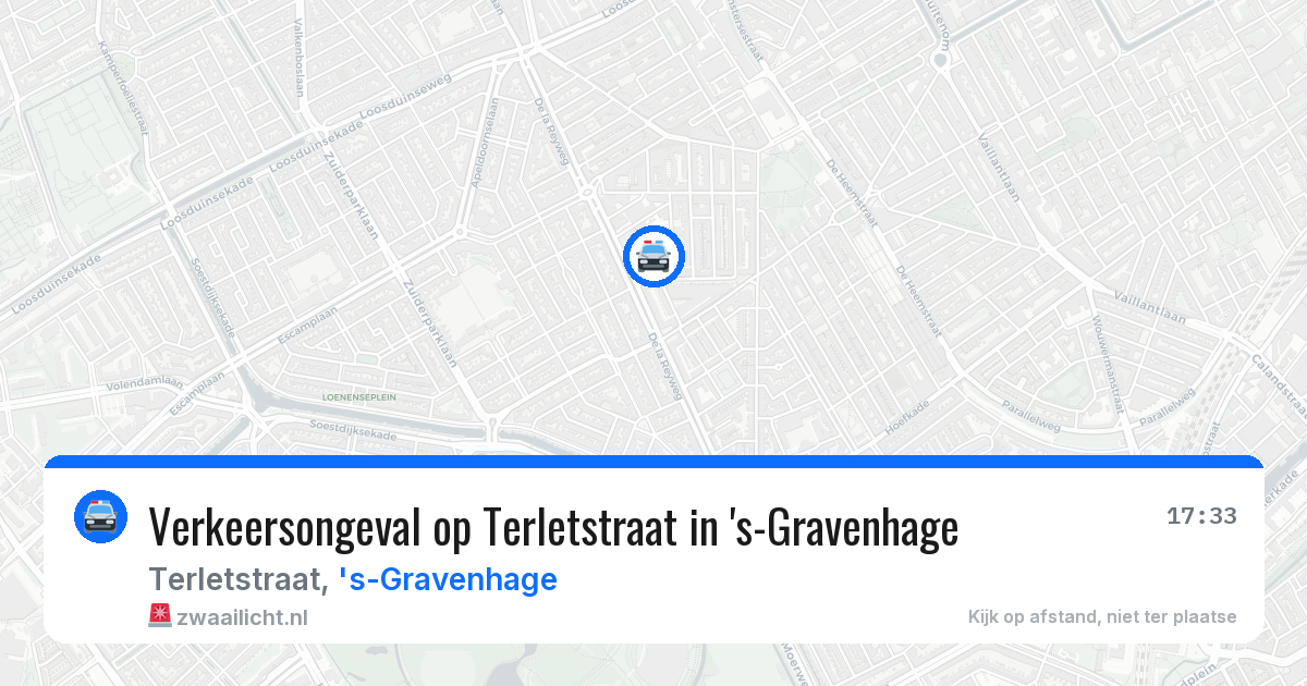 Verkeersongeval op Terletstraat in 's-Gravenhage — 24 apr 2026
