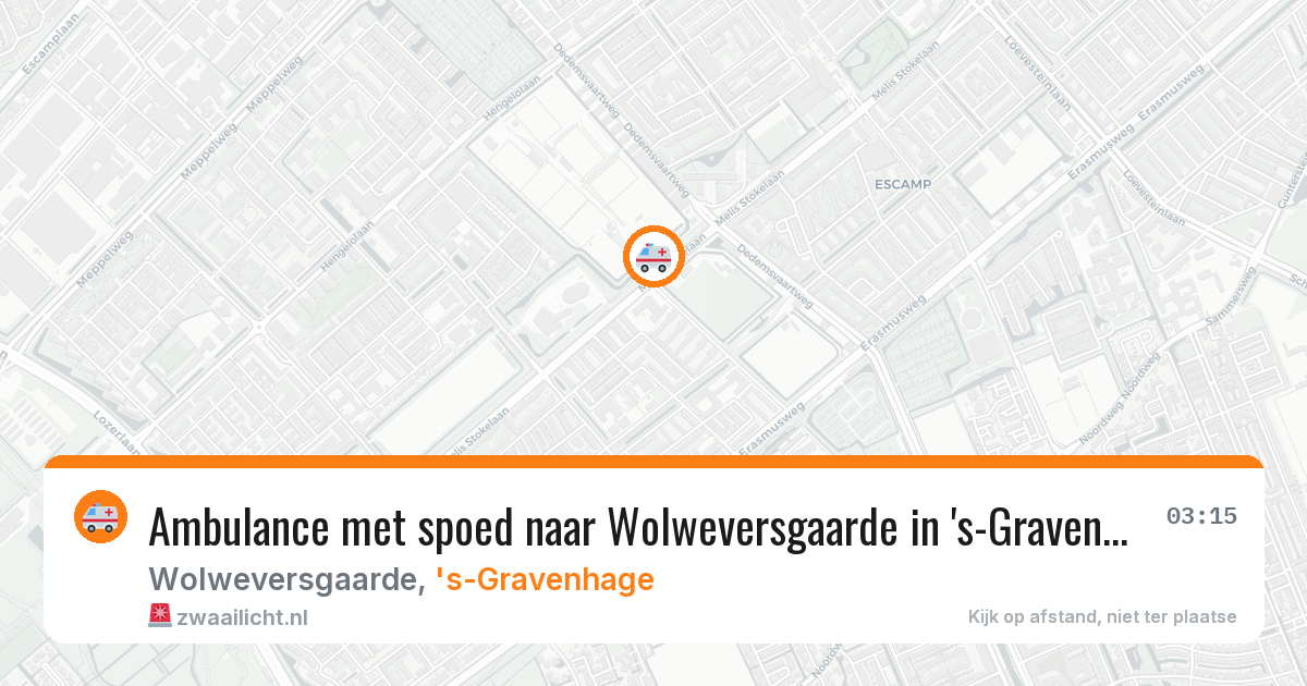 Ambulance met spoed naar Wolweversgaarde in 's-Gravenhage — 16 jun 2026