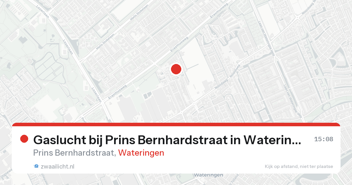 Gaslucht bij Prins Bernhardstraat in Wateringen — 25 aug 2026