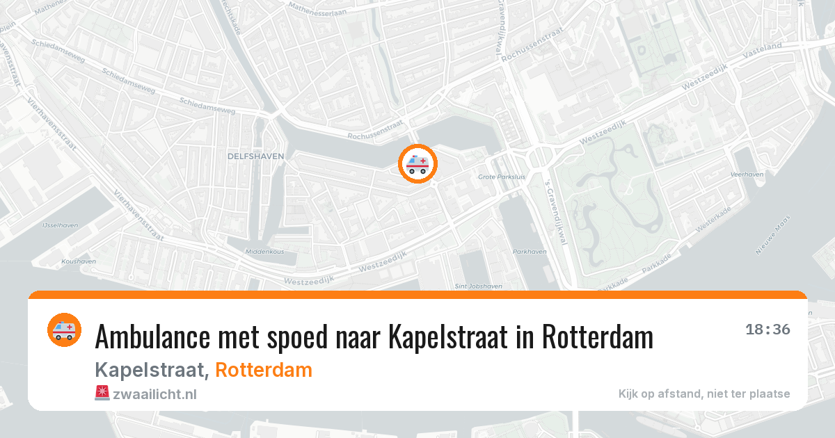 Ambulance met spoed naar Kapelstraat in Rotterdam — 23 apr 2026