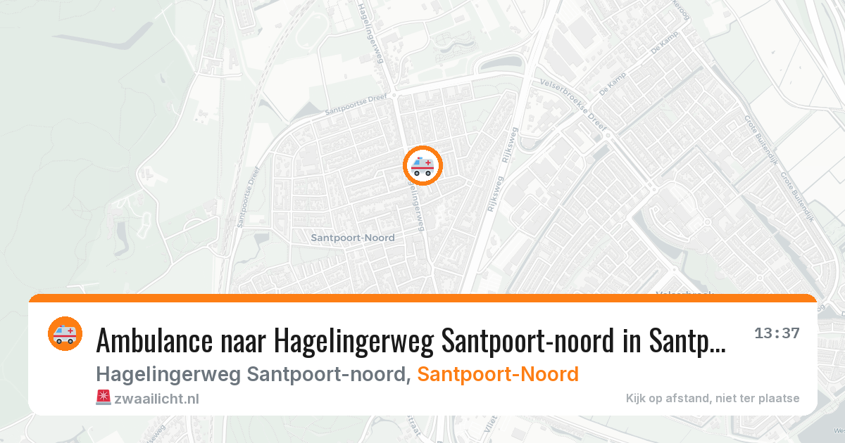 Ambulance naar Hagelingerweg Santpoort-noord in Santpoort-Noord — 24 mrt 2026