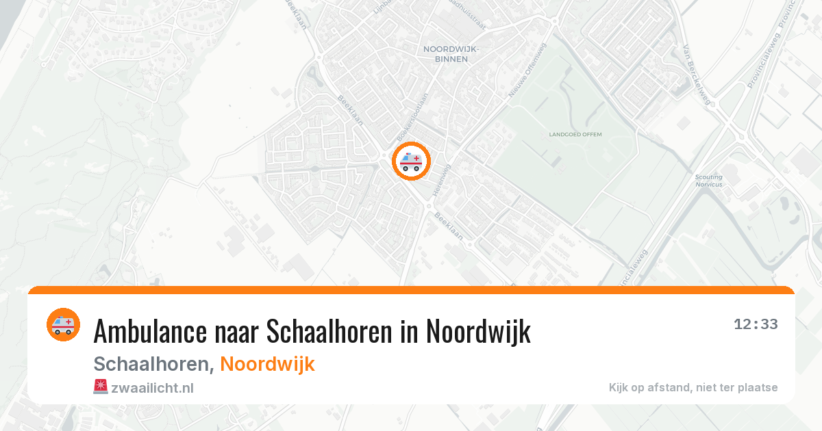 Ambulance naar Schaalhoren in Noordwijk — 5 aug 2026