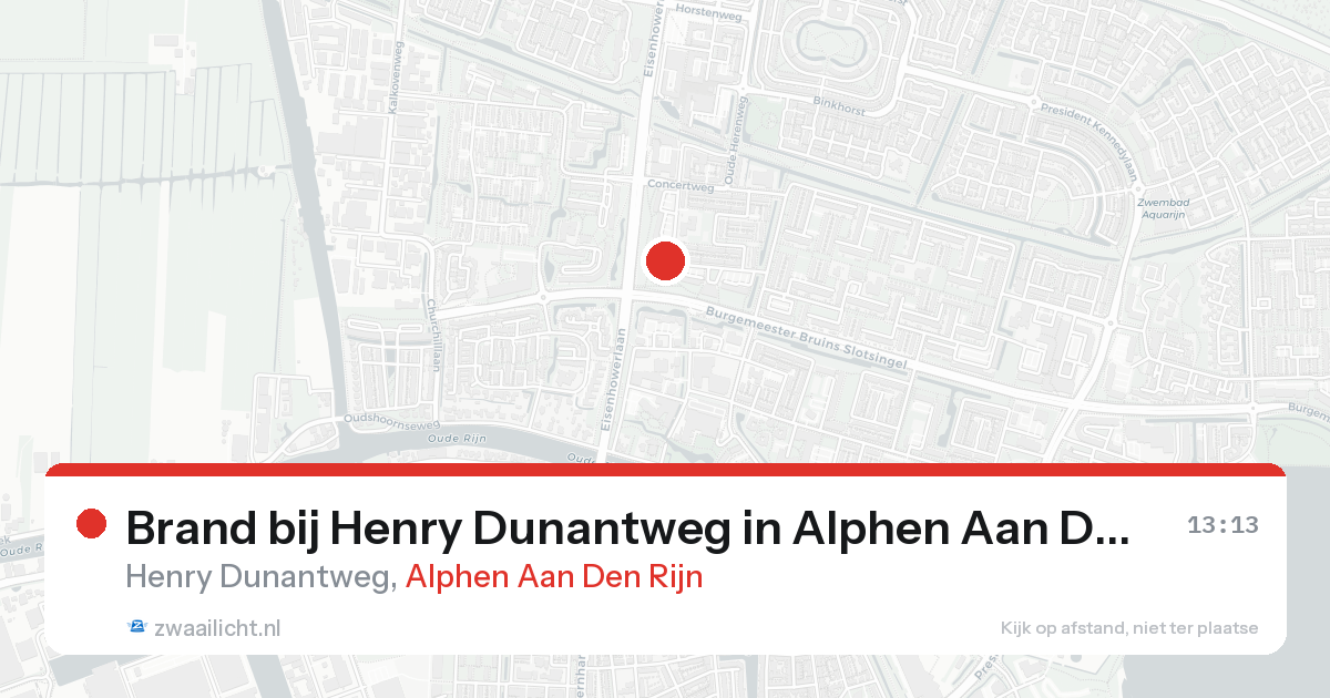 Brand bij Henry Dunantweg in Alphen Aan Den Rijn — 18 aug 2026