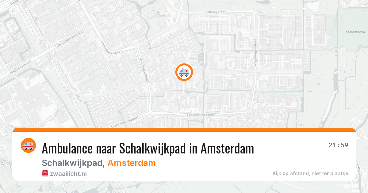 Ambulance naar Schalkwijkpad in Amsterdam — 6 apr 2026