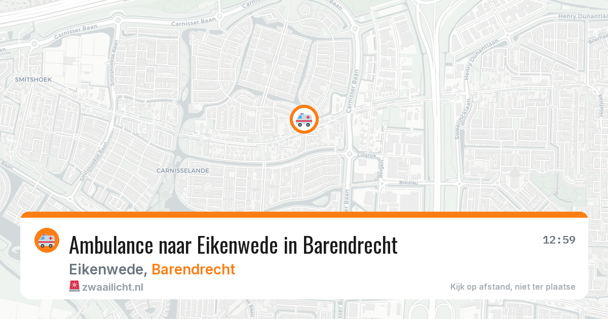 Ambulance naar Eikenwede in Barendrecht — 15 mei 2026