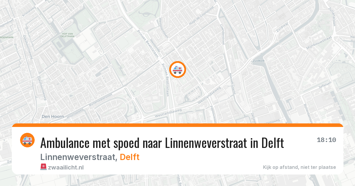 Ambulance met spoed naar Linnenweverstraat in Delft — 22 jan 2026