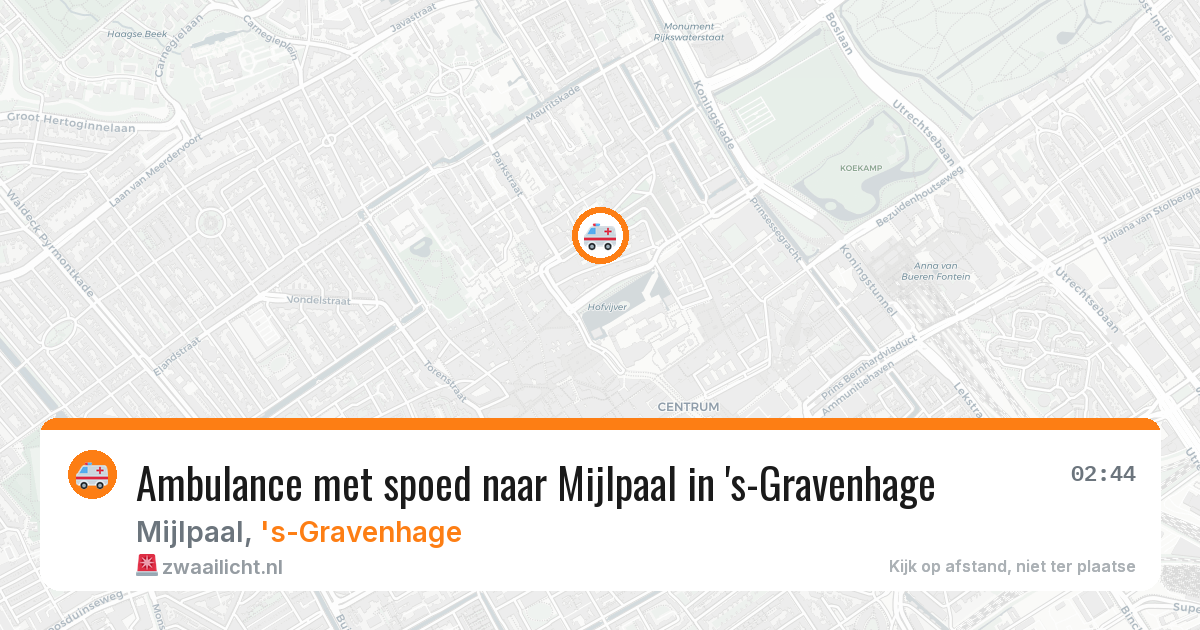 Ambulance met spoed naar Mijlpaal in 's-Gravenhage — 1 feb 2026