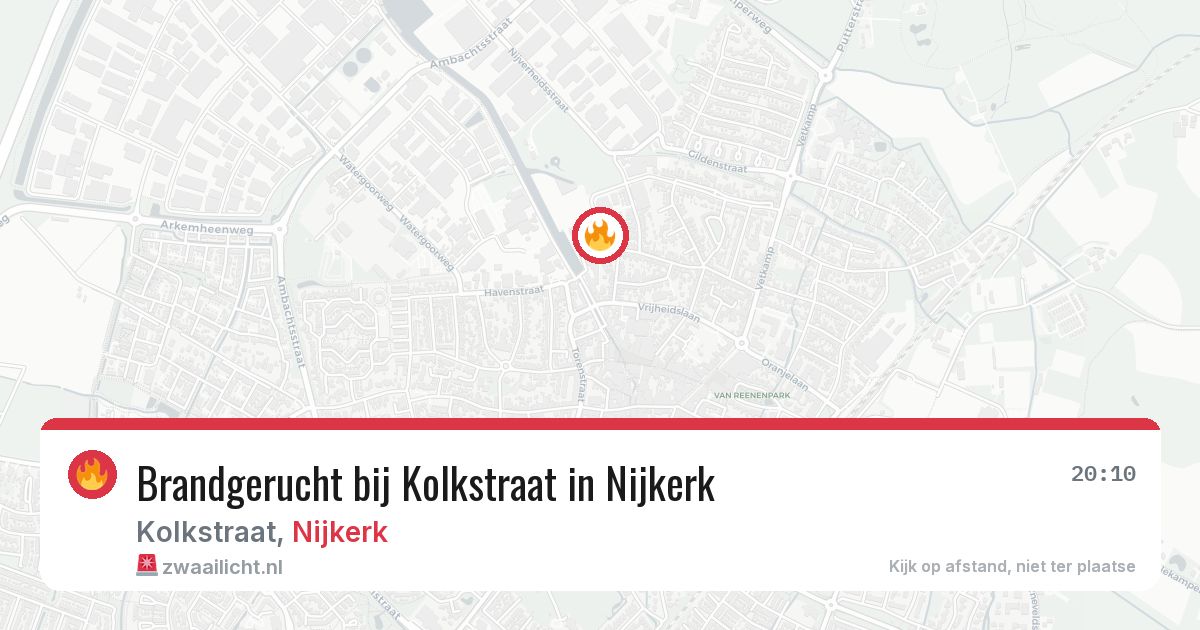 Brandgerucht bij Kolkstraat in Nijkerk — 21 mei 2026