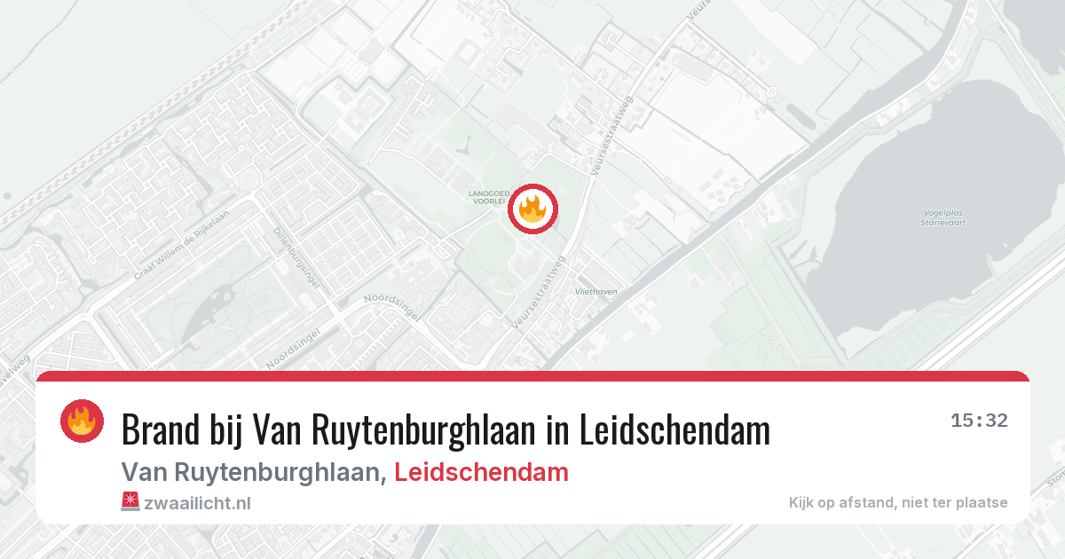 Brand bij Van Ruytenburghlaan in Leidschendam — 21 mei 2026