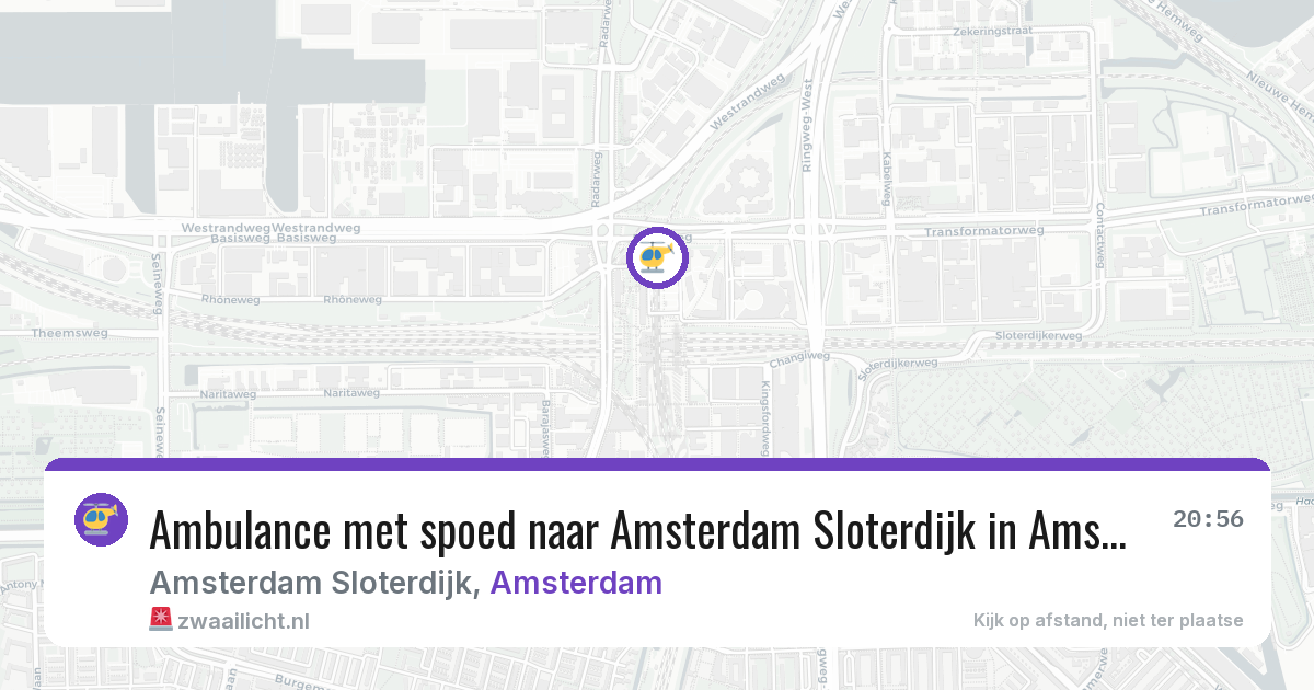 Ambulance met spoed naar Amsterdam Sloterdijk in Amsterdam — 26 mei 2026