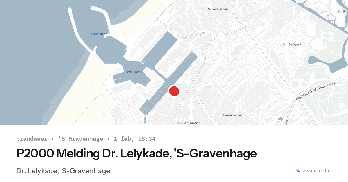 P2000 Melding Dr. Lelykade, 'S-Gravenhage — 1 feb 2026
