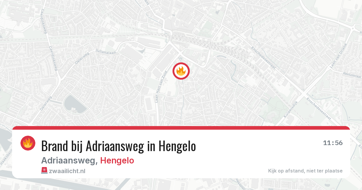 Brand bij Adriaansweg in Hengelo — 20 jun 2026
