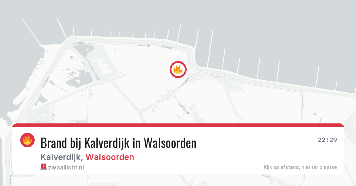 Brand bij Kalverdijk in Walsoorden — 19 jul 2026