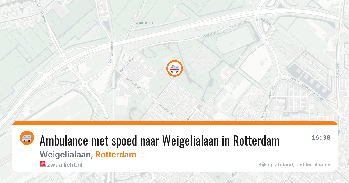 Ambulance met spoed naar Weigelialaan in Rotterdam — 7 aug 2026