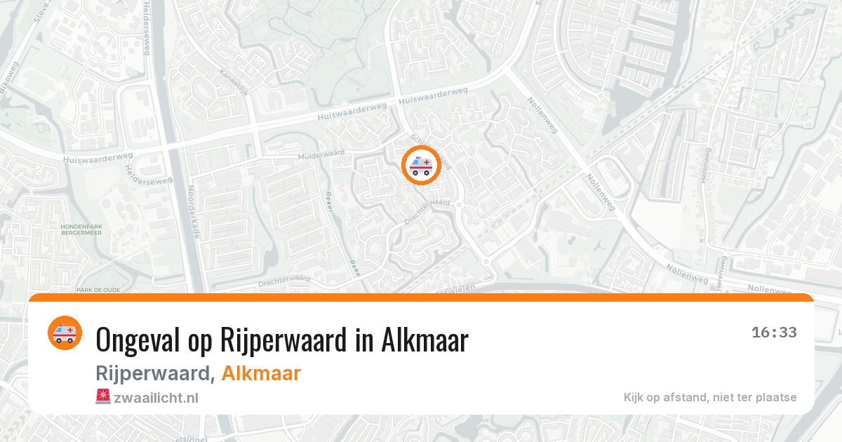 Ongeval op Rijperwaard in Alkmaar — 27 mrt 2026