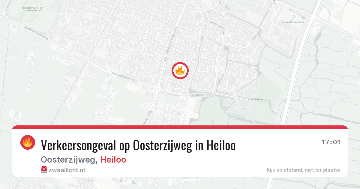 Verkeersongeval op Oosterzijweg in Heiloo — 3 jun 2026
