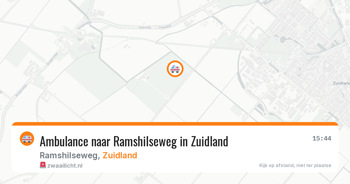 Ambulance naar Ramshilseweg in Zuidland — 14 aug 2026