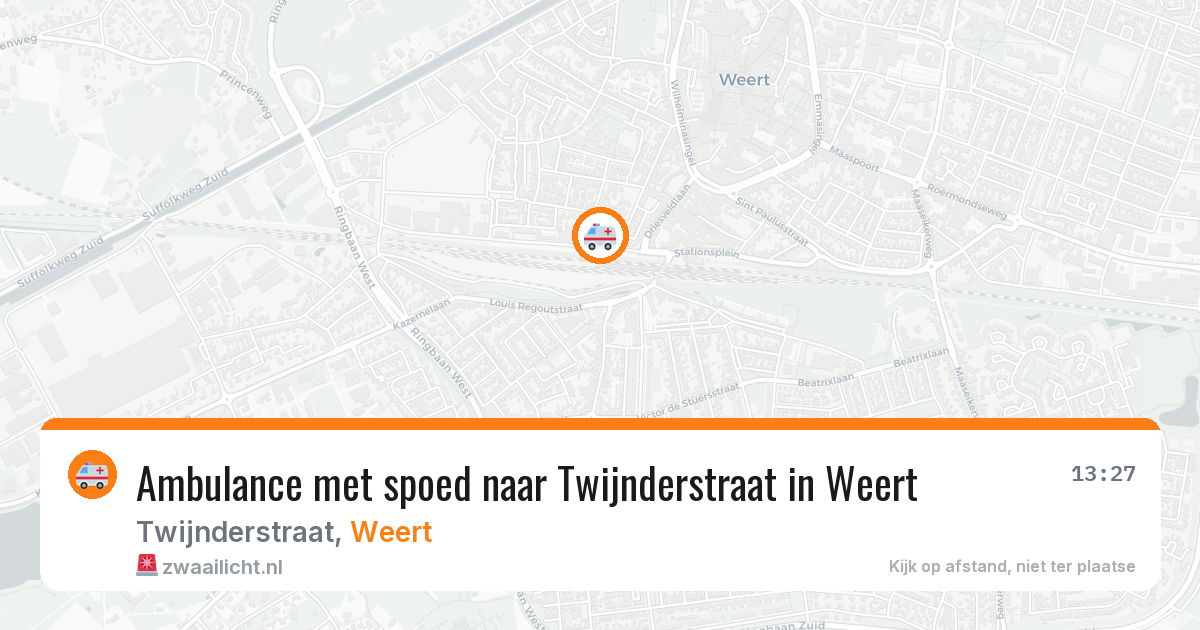 Ambulance met spoed naar Twijnderstraat in Weert — 3 jul 2026