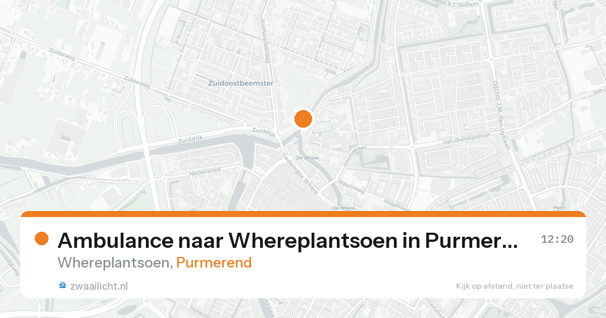 Ambulance naar Whereplantsoen in Purmerend — 3 jul 2026