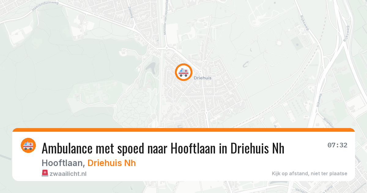 Ambulance met spoed naar Hooftlaan in Driehuis Nh — 21 jun 2026