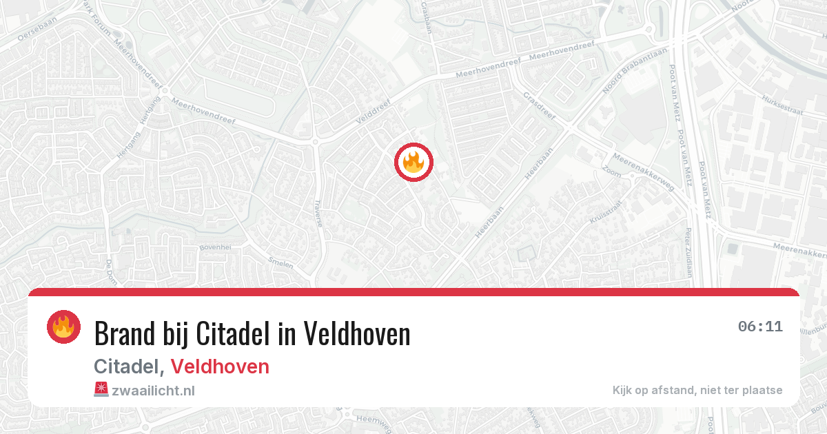 Brand bij Citadel in Veldhoven — 18 mei 2026