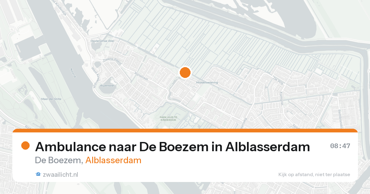 Ambulance naar De Boezem in Alblasserdam — 24 aug 2026