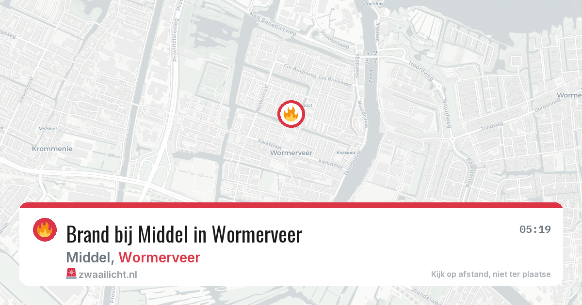 Brand bij Middel in Wormerveer — 12 apr 2026