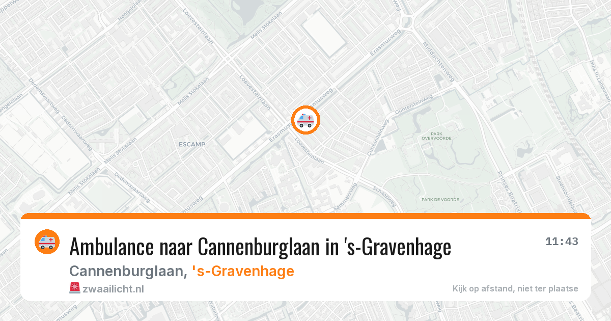Ambulance naar Cannenburglaan in 's-Gravenhage — 14 jul 2026