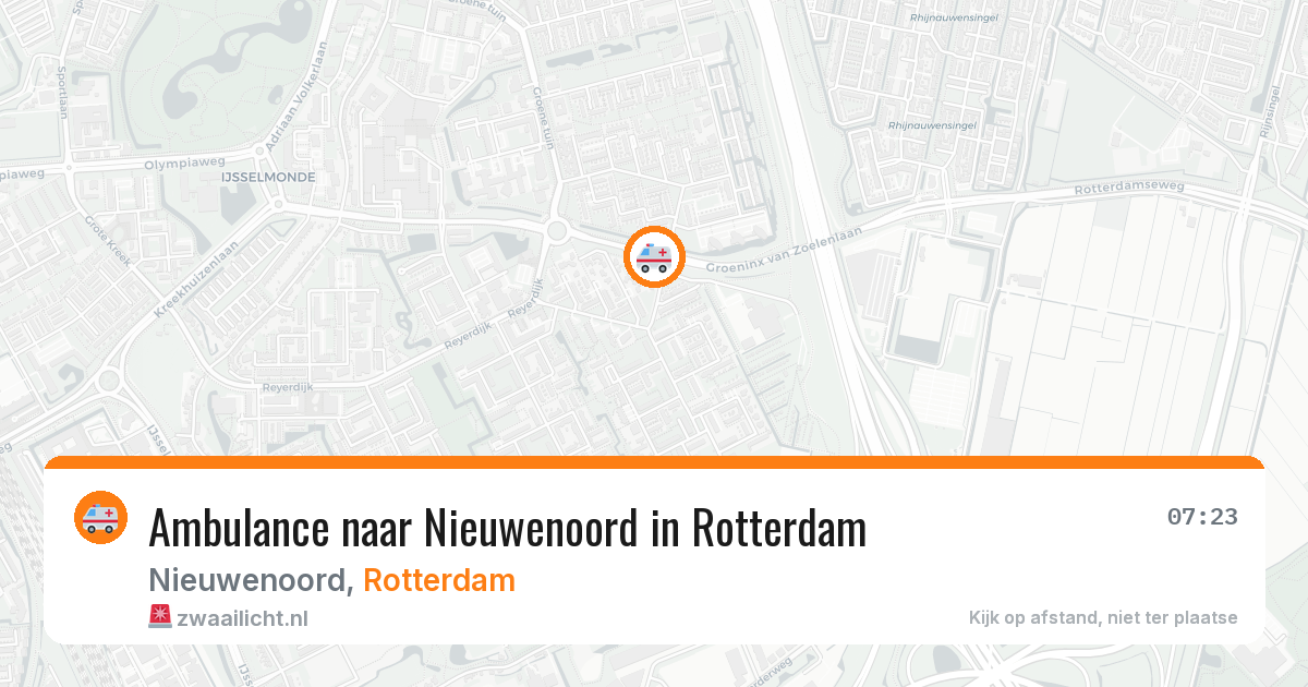Ambulance naar Nieuwenoord in Rotterdam — 14 aug 2026