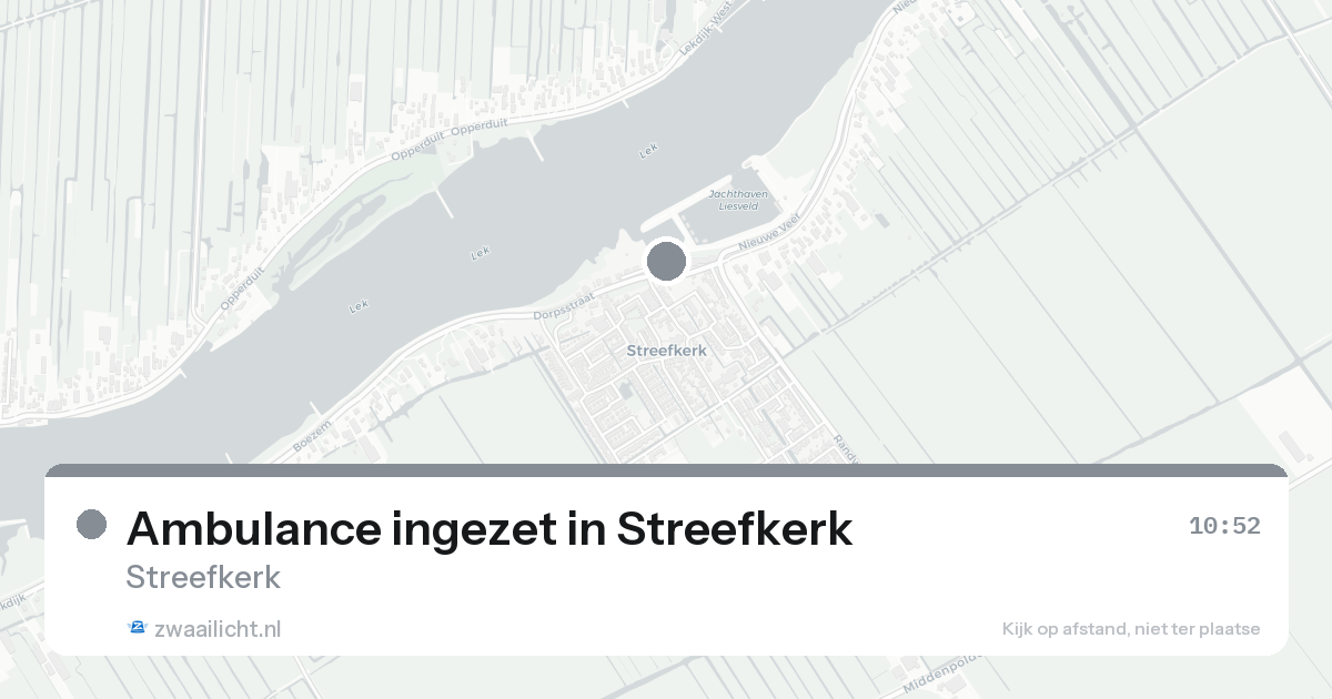 Ambulance ingezet in Streefkerk — 25 mrt 2026