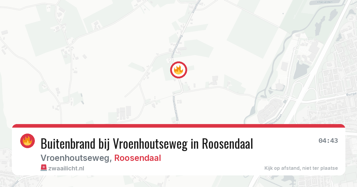 Buitenbrand bij Vroenhoutseweg in Roosendaal — 24 apr 2026