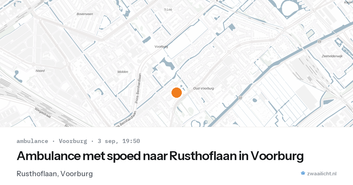 Ambulance met spoed naar Rusthoflaan in Voorburg — 3 sep 2026