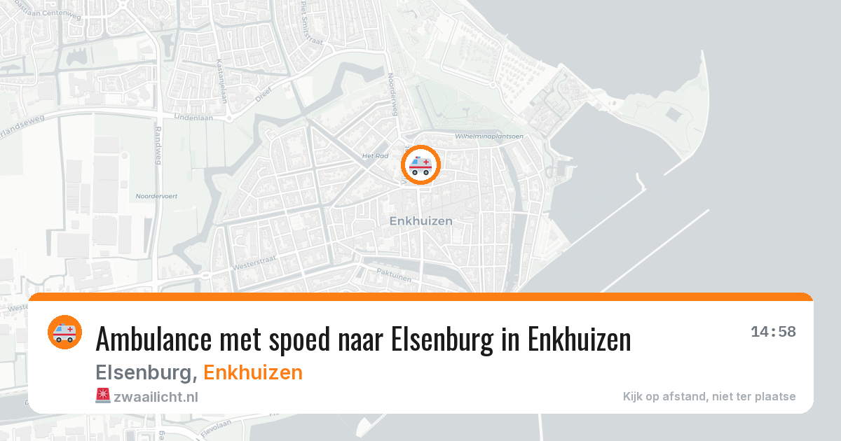Ambulance met spoed naar Elsenburg in Enkhuizen — 15 jul 2026