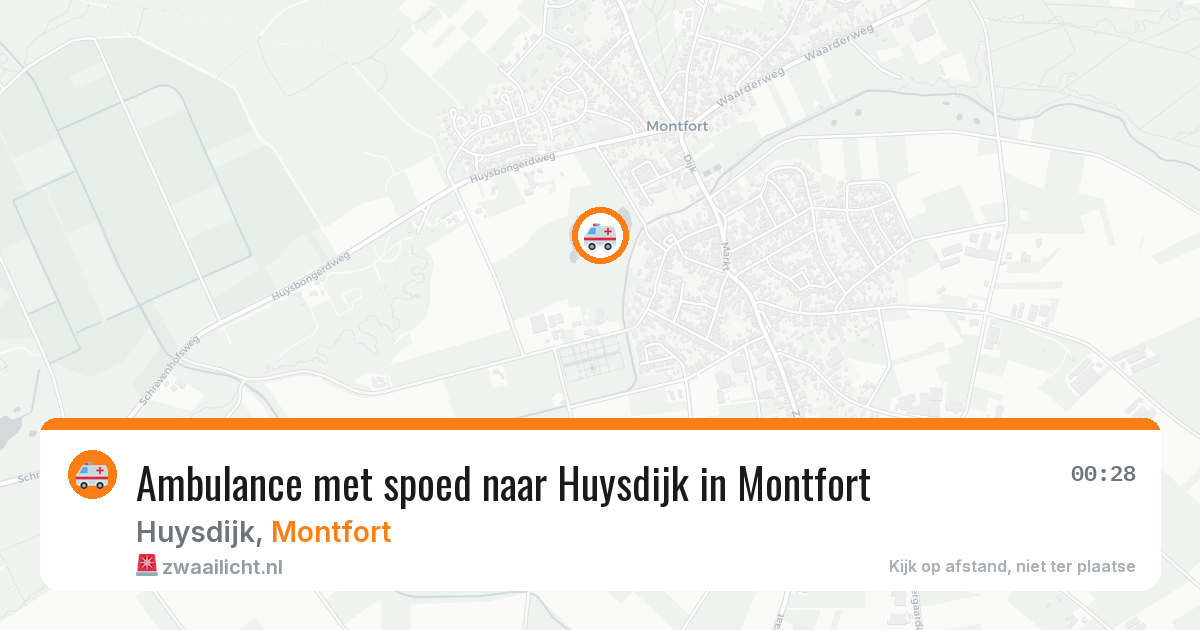 Ambulance met spoed naar Huysdijk in Montfort — 12 jul 2026