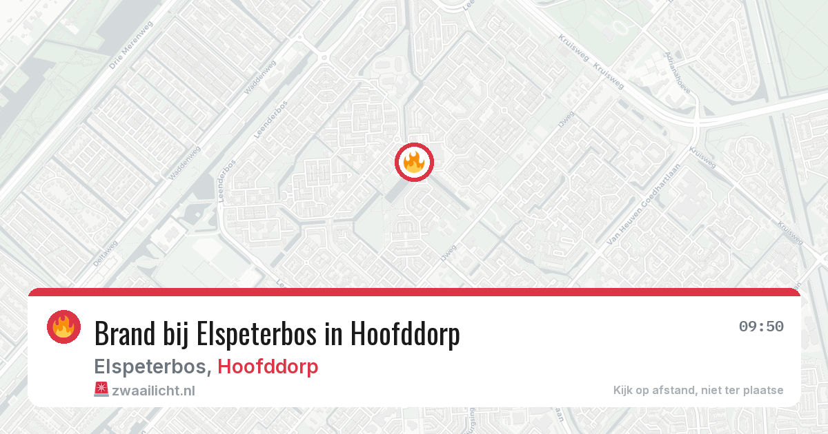 Brand bij Elspeterbos in Hoofddorp — 20 mrt 2026