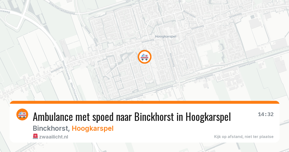 Ambulance met spoed naar Binckhorst in Hoogkarspel — 10 jul 2026