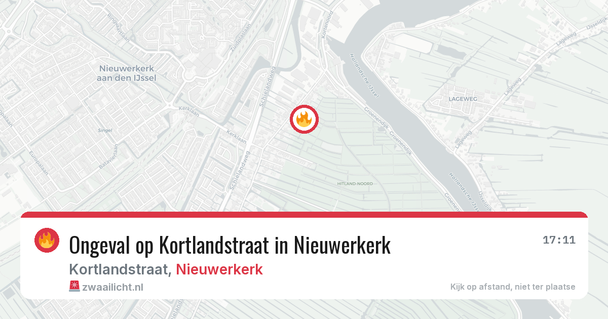 Ongeval op Kortlandstraat in Nieuwerkerk — 9 jul 2026