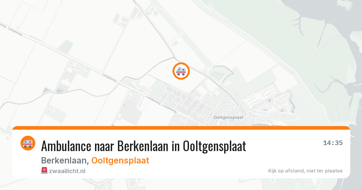 Ambulance naar Berkenlaan in Ooltgensplaat — 8 aug 2026