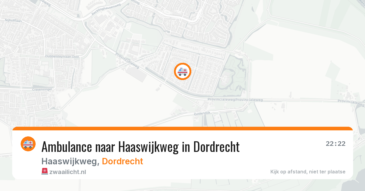 Ambulance naar Haaswijkweg in Dordrecht — 18 jul 2026