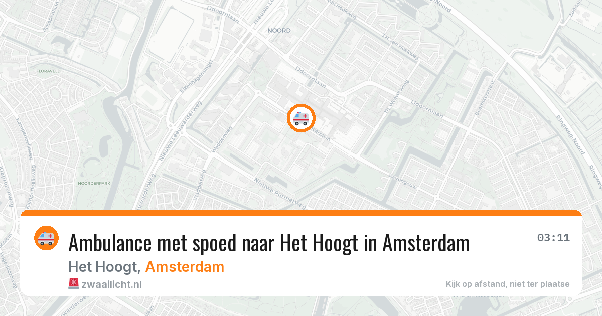 Ambulance met spoed naar Het Hoogt in Amsterdam — 13 aug 2026