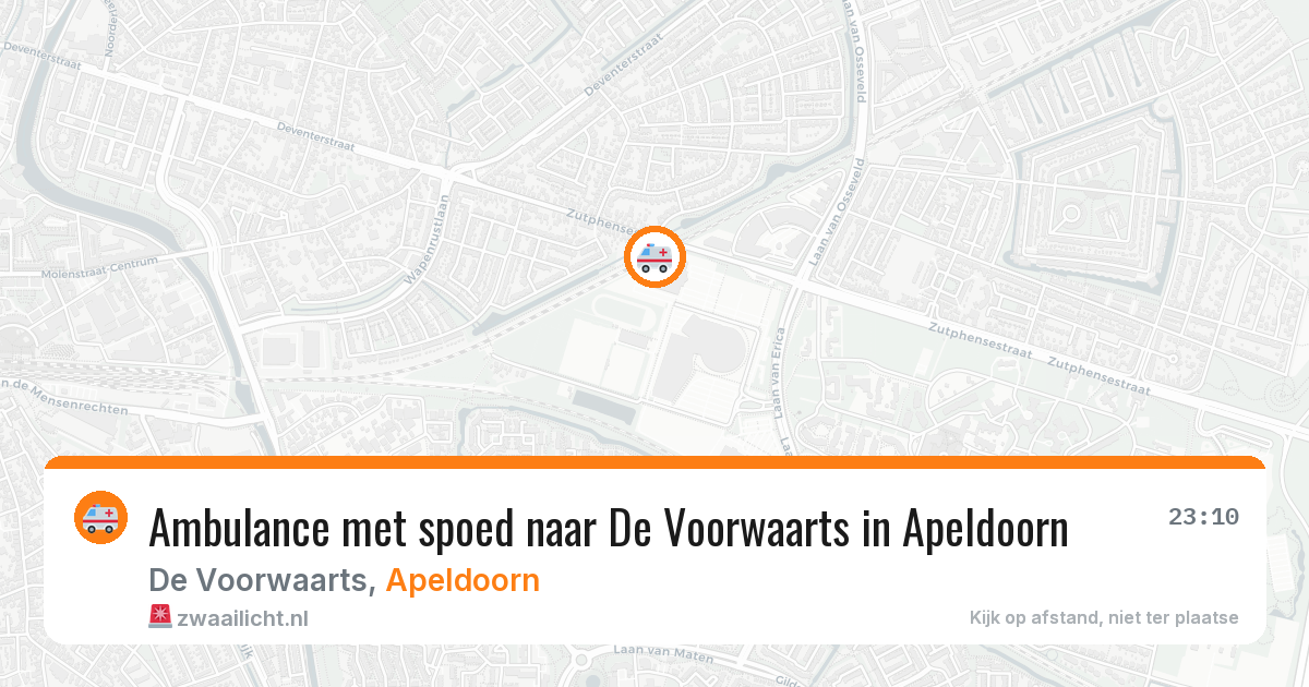 Ambulance met spoed naar De Voorwaarts in Apeldoorn — 27 mrt 2026