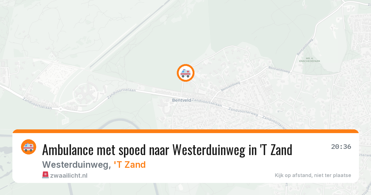 Ambulance met spoed naar Westerduinweg in 'T Zand — 16 mei 2026