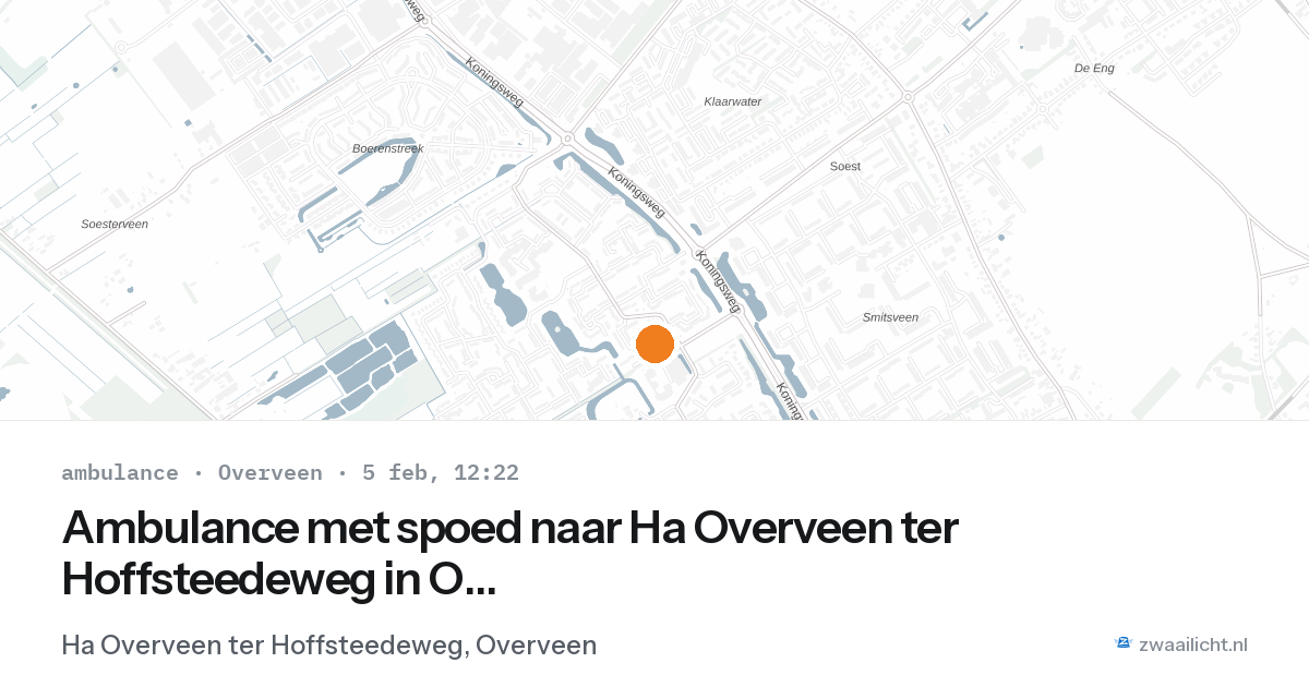 Ambulance met spoed naar Ha Overveen ter Hoffsteedeweg in Overveen — 5 feb 2026