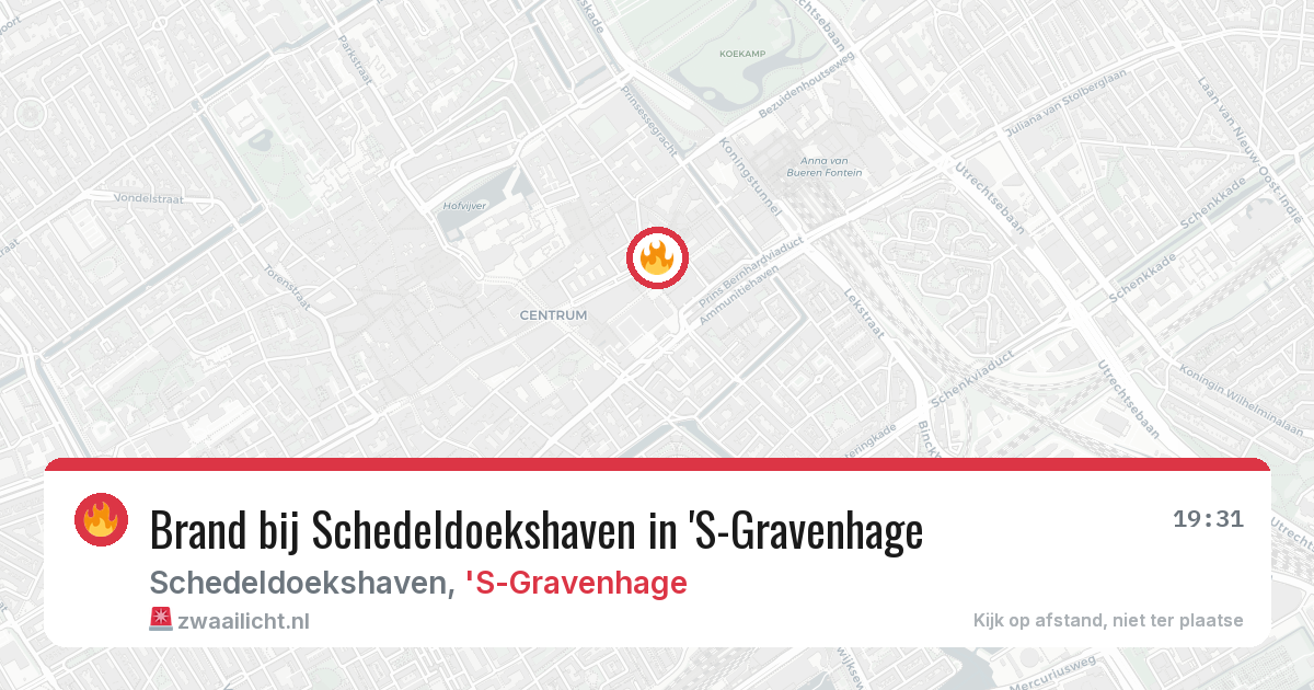 Brand bij Schedeldoekshaven in 'S-Gravenhage — 27 apr 2026