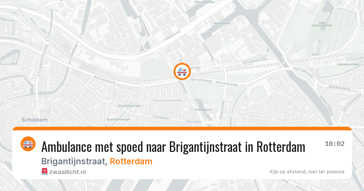 Ambulance met spoed naar Brigantijnstraat in Rotterdam — 18 mei 2026