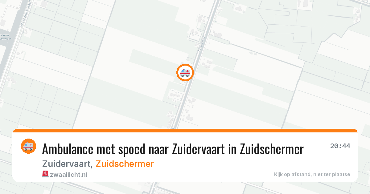 Ambulance met spoed naar Zuidervaart in Zuidschermer — 5 mrt 2026
