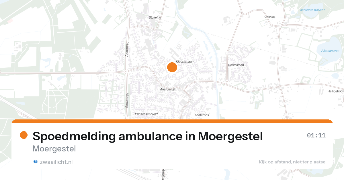 Spoedmelding ambulance in Moergestel — 7 feb 2026
