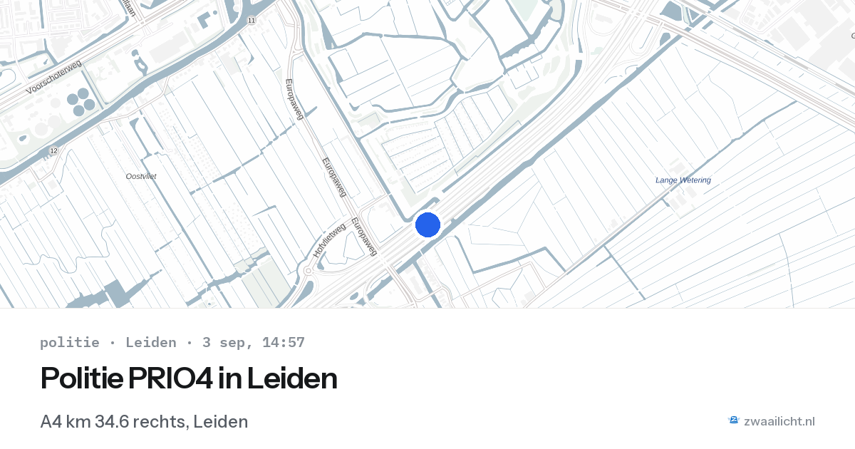 Politie PRIO4 in Leiden — 3 sep 2026 | 🚨 Zwaailicht.nl